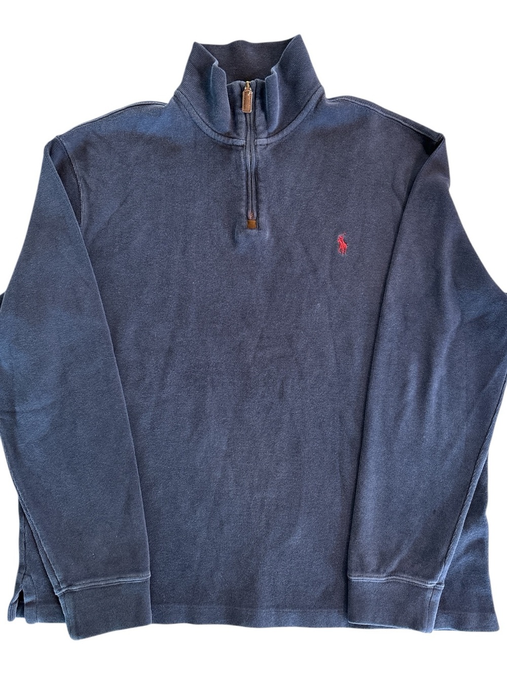 Polo by Ralph Lauren Navy Half-Zip Fleece with Red Pony